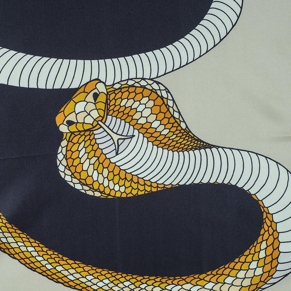 Black.co.uk Cream And Black Snake Print Silk Scarf Lyst