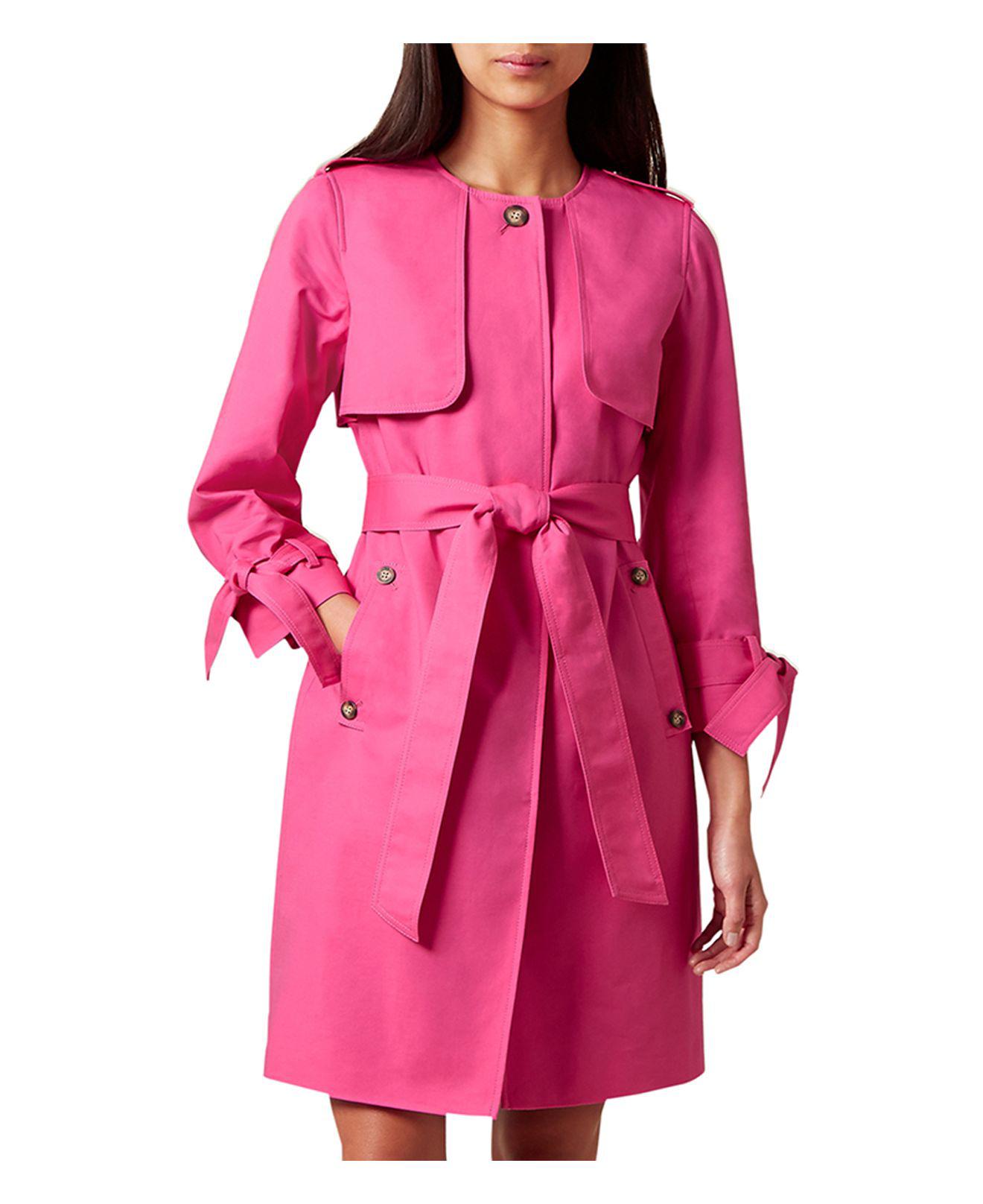 Hobbs Molly Trench Coat in Pink | Lyst