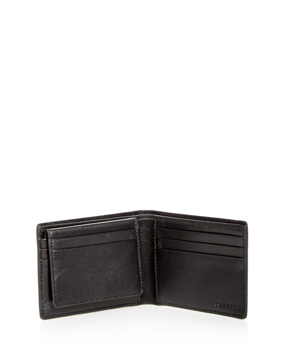 Lyst - Cole Haan Hamilton Grand Leather Bi-fold Wallet in Black for Men