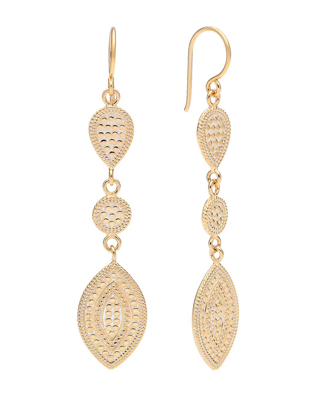 Lyst - Anna Beck Marquise Drop Earrings In 18k Gold-plated Sterling ...