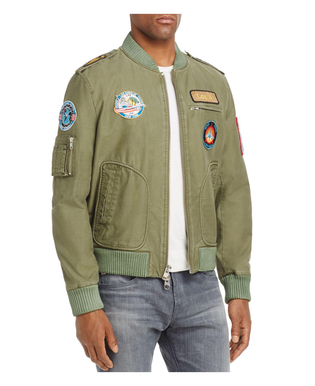 FRAME Test Pilot Bomber Jacket in Sage Green (Green) for Men - Lyst