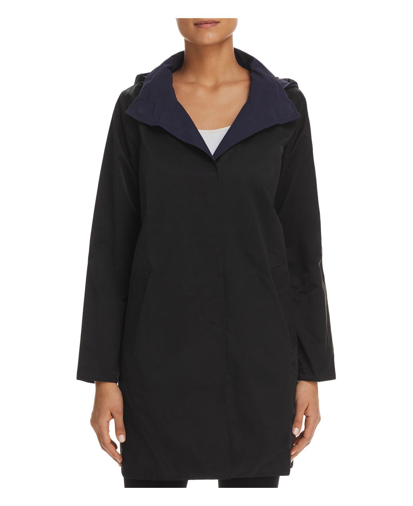 Lyst - Eileen Fisher Reversible Packable-hood Jacket in Black