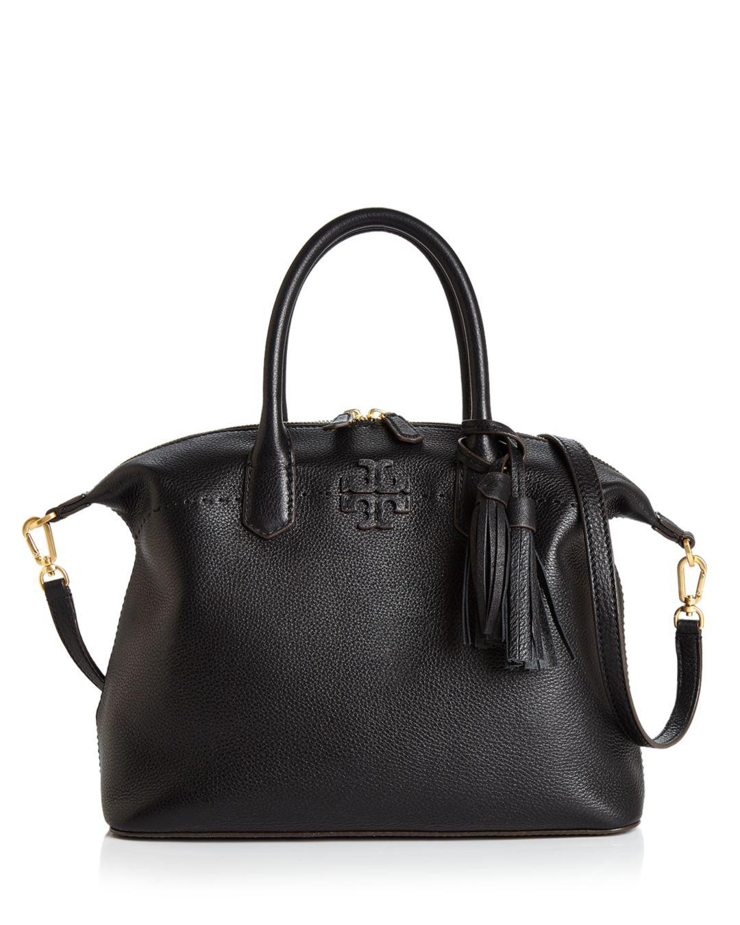 Lyst - Tory Burch Mcgraw Slouchy Leather Satchel in Black