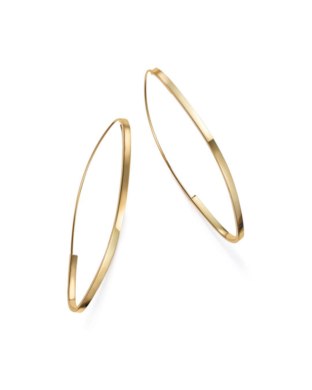 Lyst Bloomingdale S Endless Hoop Earrings In 14k Yellow Gold Bloomingdale S Women Metallic Endless Hoop Earrings