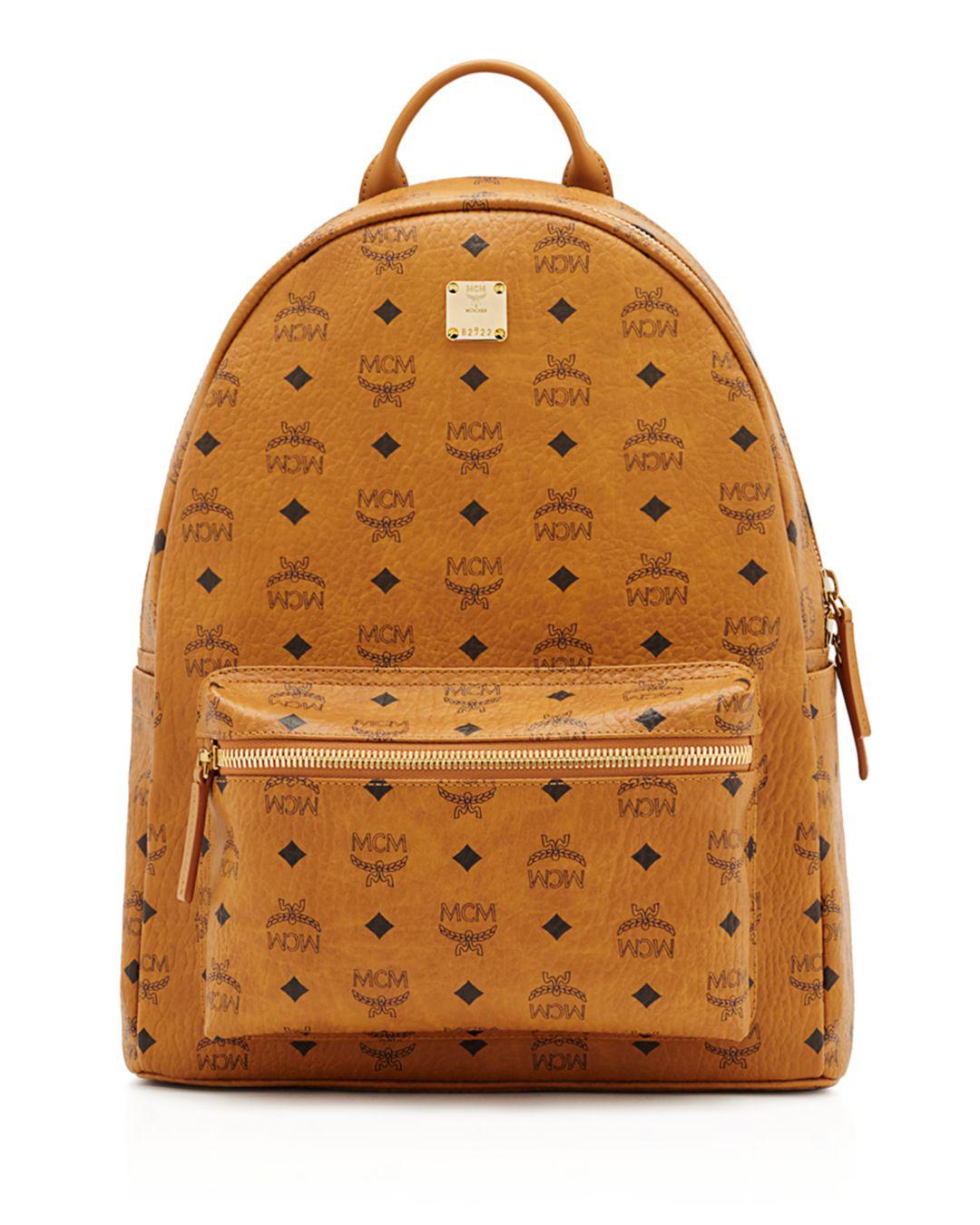 Lyst - Mcm Stark No Stud Medium Leather Backpack in Brown for Men - Save 16.45569620253164%