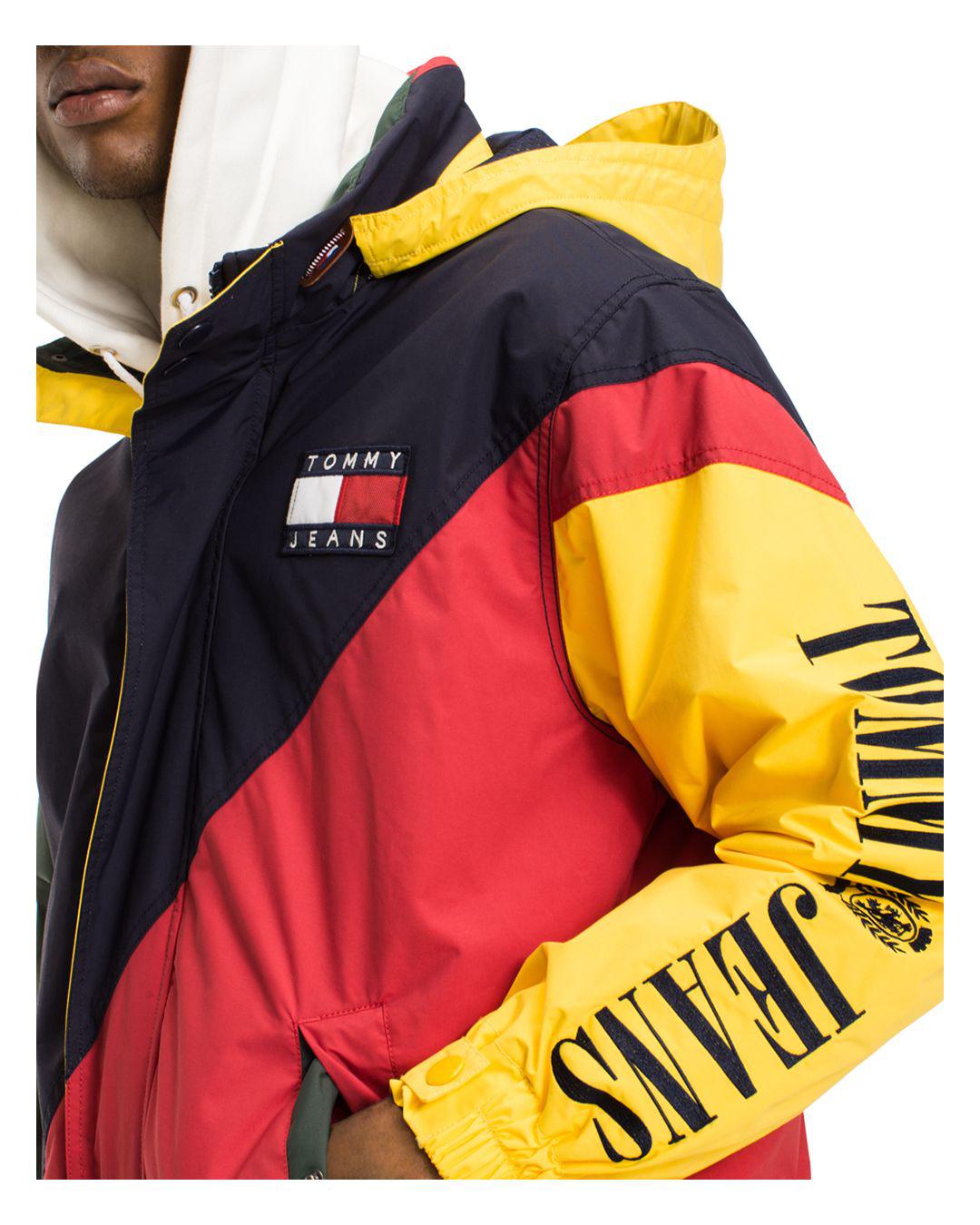Lyst - Tommy Hilfiger Tommy Jeans 90's Color-blocked Hooded Sailing ...