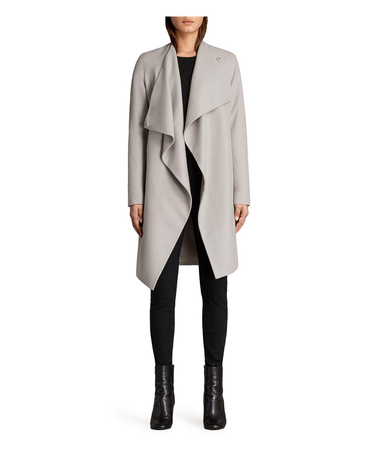 all saints wool coat women's