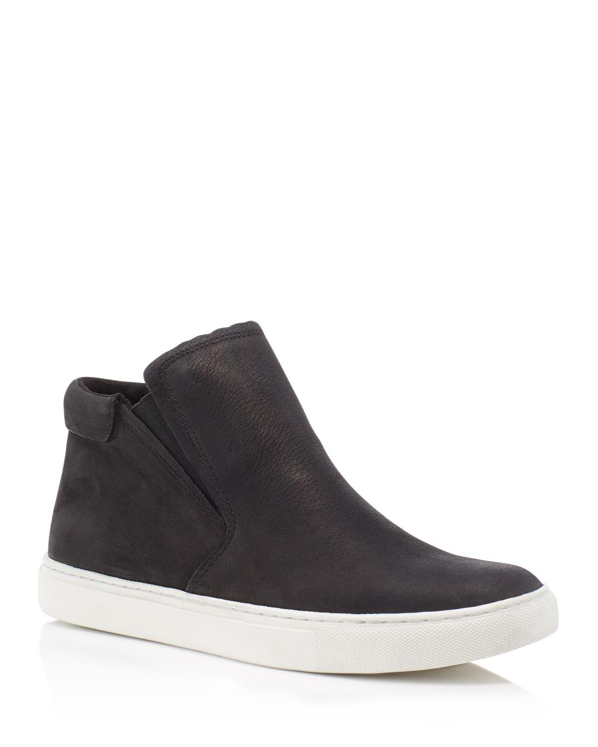 Kenneth cole Kalvin Nubuck Leather Slip On High Top Sneakers in Natural ...
