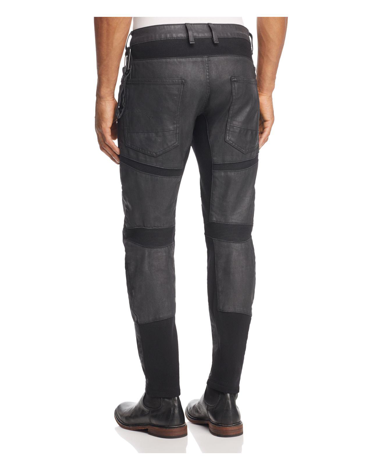 Lyst - G-Star Raw Motac 3d Slim Fit Coated Jeans In Dark Grey in Gray ...