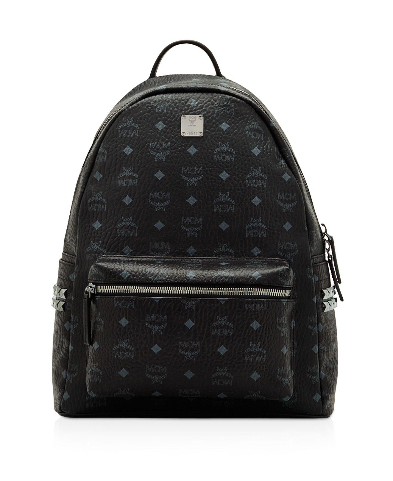 Lyst - Mcm Visetos Side Stud Medium Backpack in Black for Men