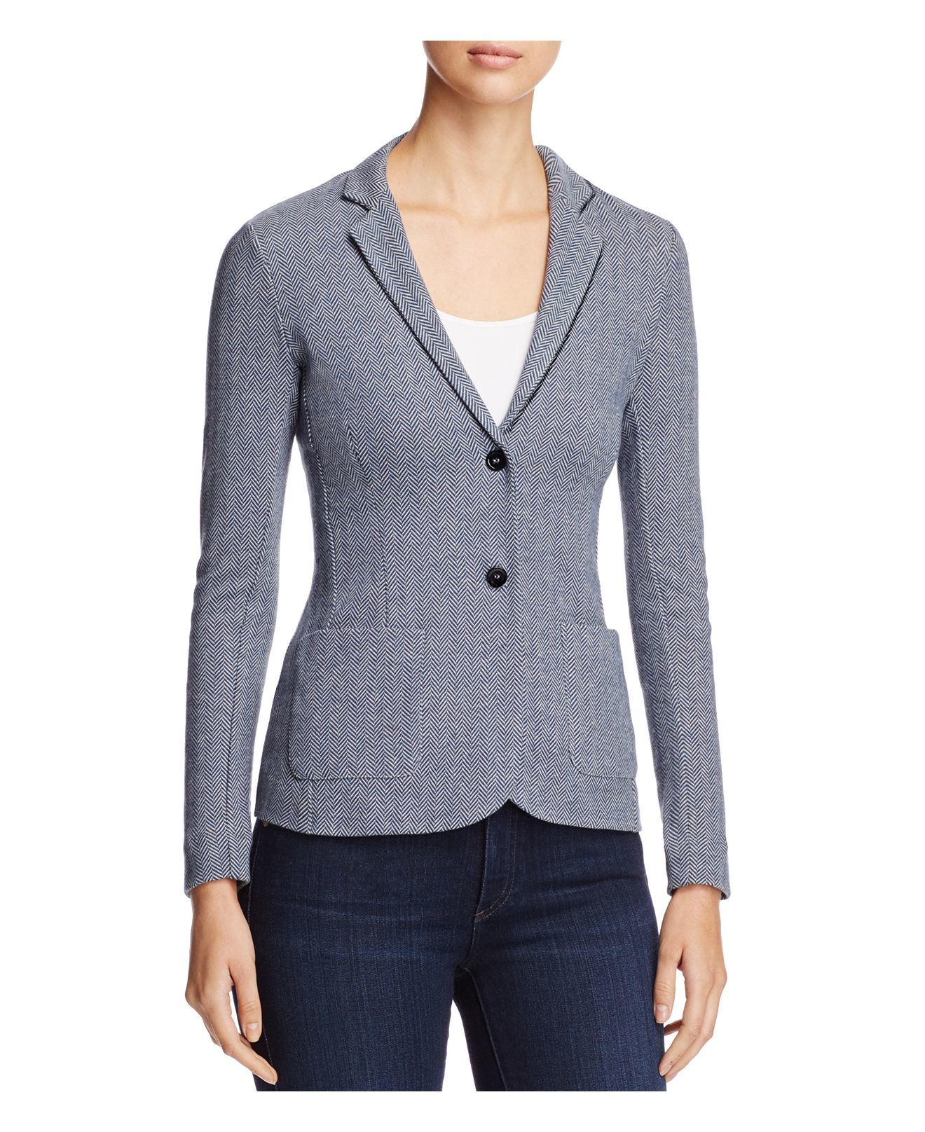 Lyst Majestic filatures Herringbone Blazer in Blue