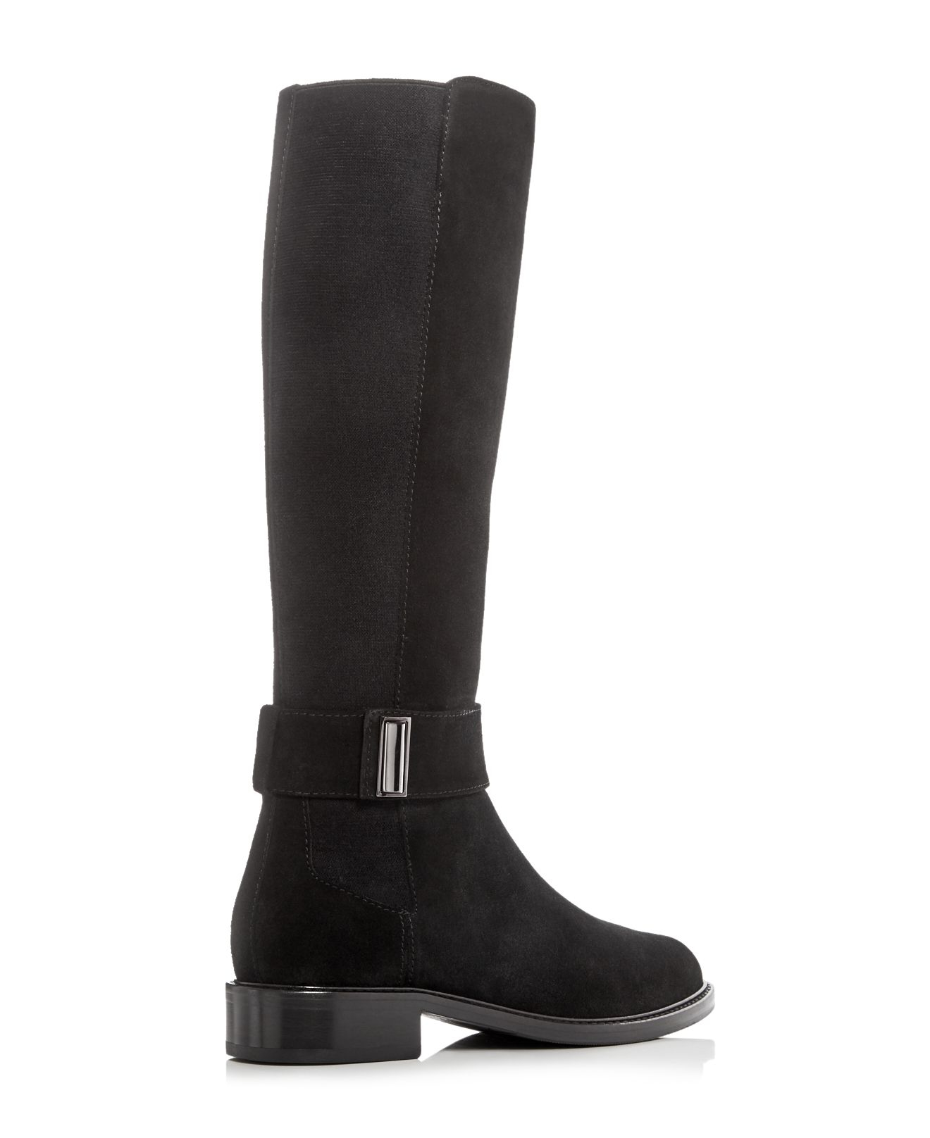 Lyst - Aquatalia Giada Weatherproof Suede Tall Boots in Black