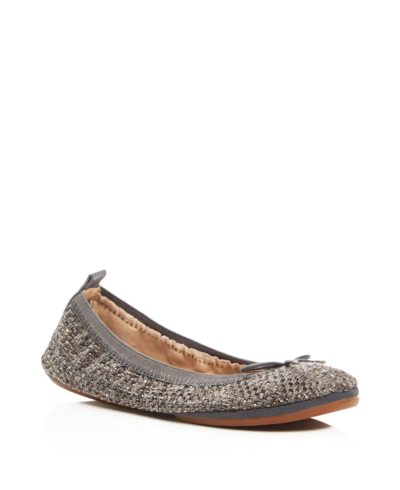 Yosi samra Samara Glitter Foldable Ballet Flats | Lyst