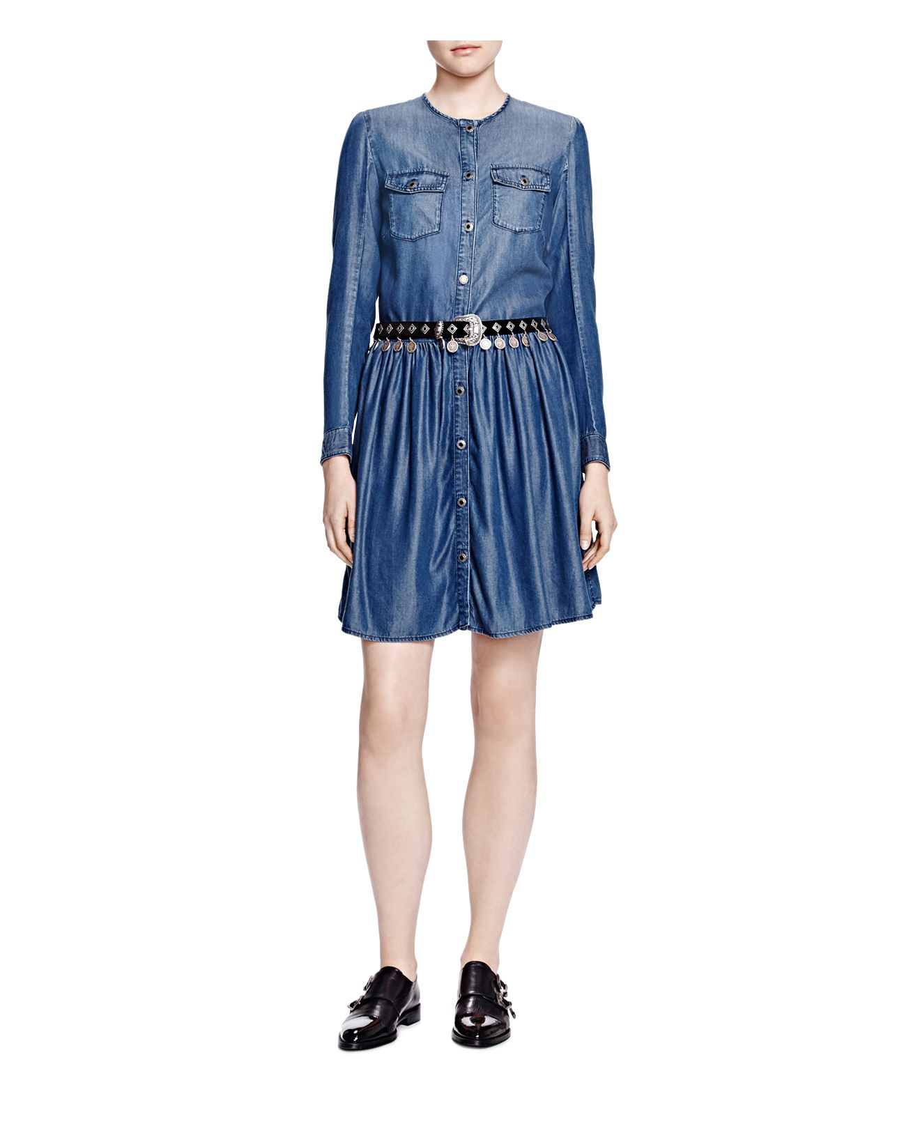 Lyst The kooples Denim Dress in Blue