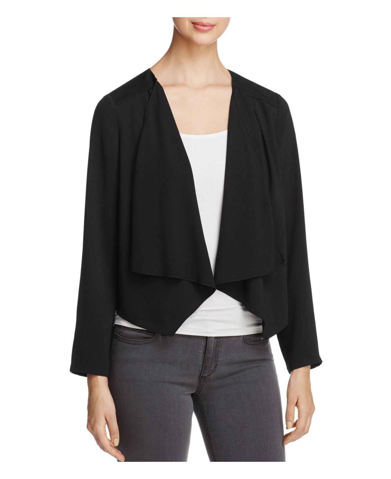 Lyst Avec Draped Open Front Jacket in Black