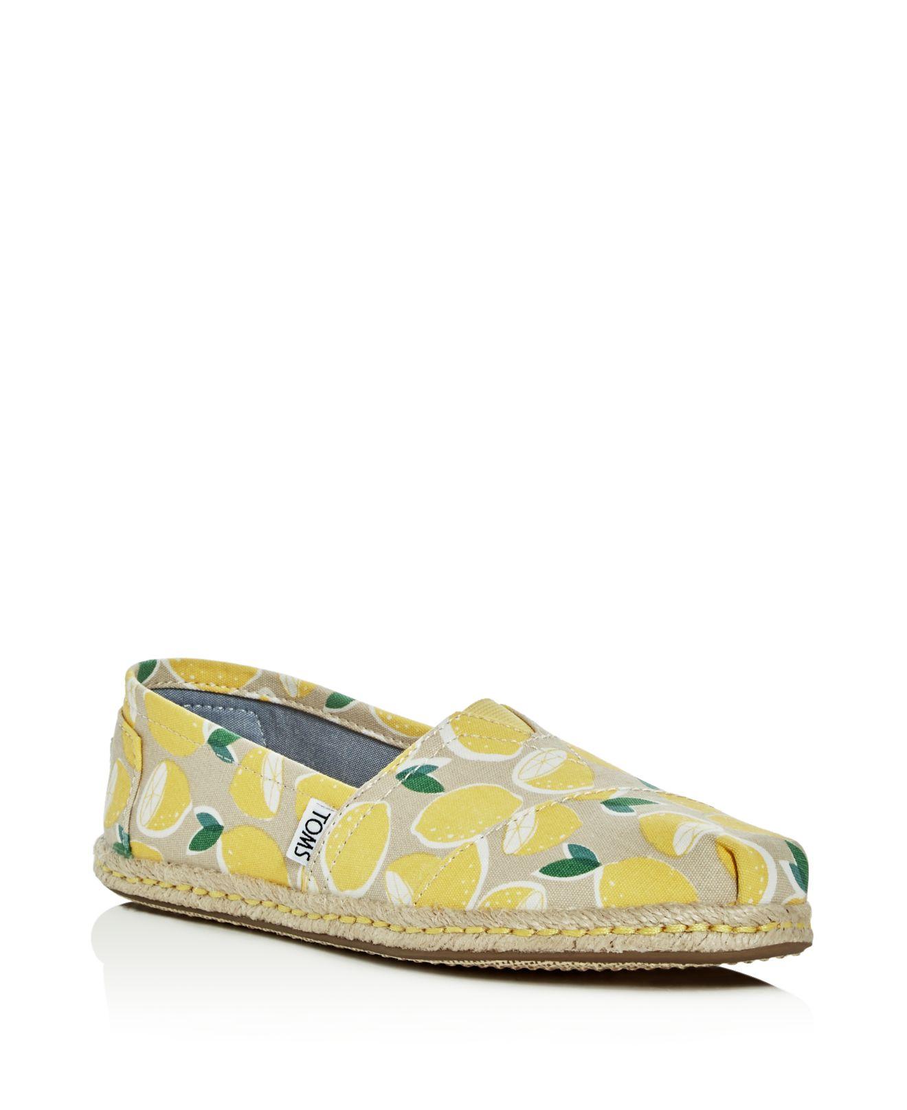 Toms Women's Yellow Lemons Espadrille Flat in Yellow Save 16 Lyst