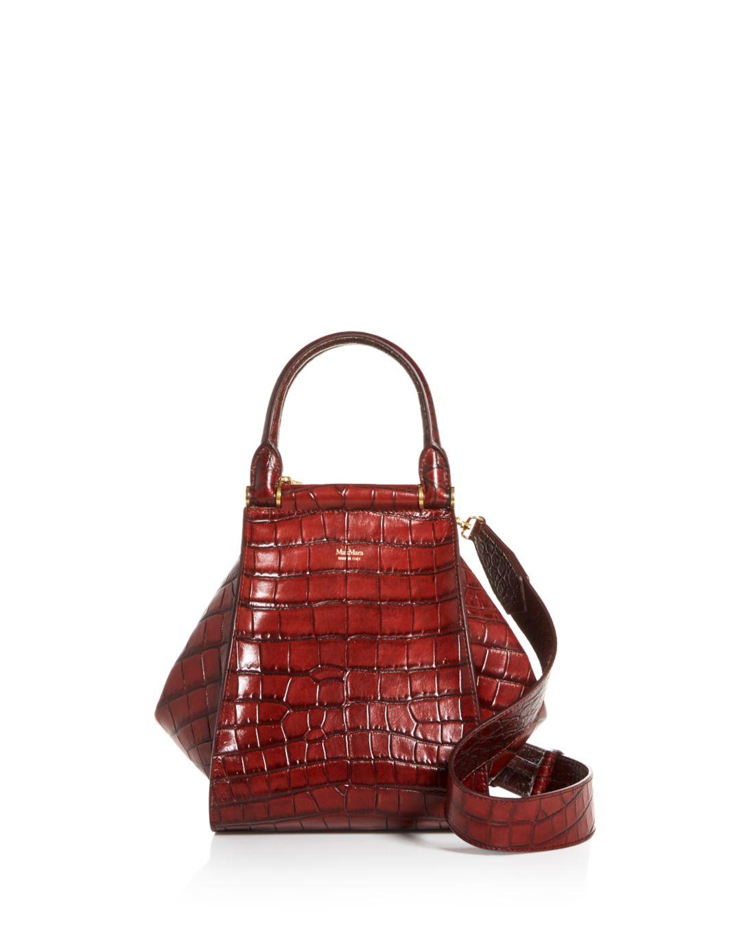 max mara leather shopping tote