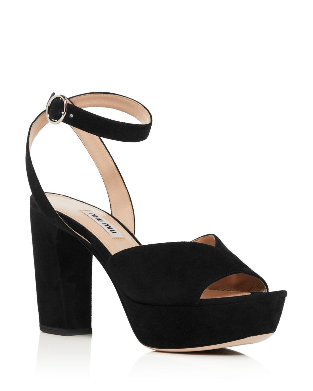 miu miu black platform heels