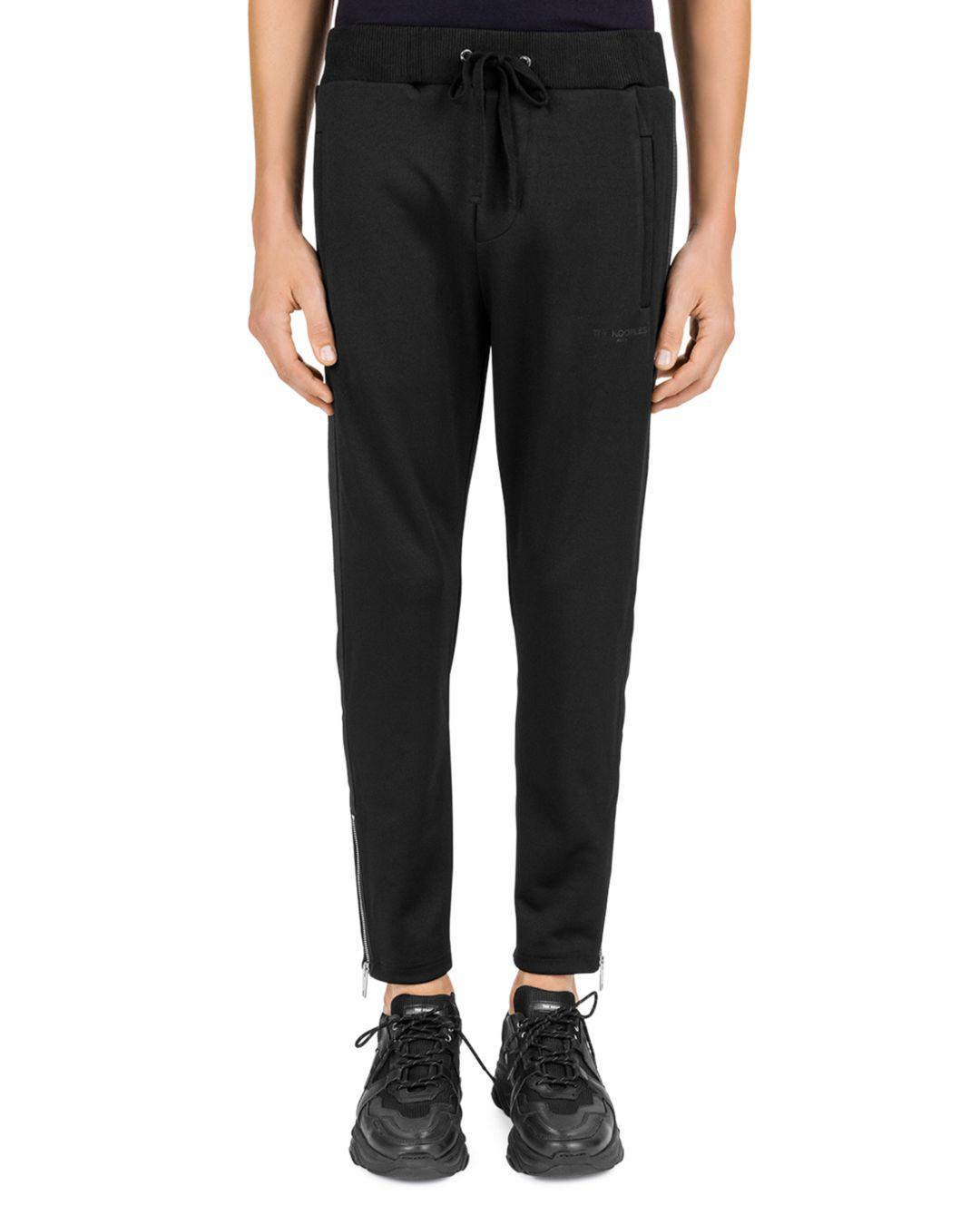 Lyst - The Kooples Technical Fleece Slim Fit Sweatpants in Black for Men