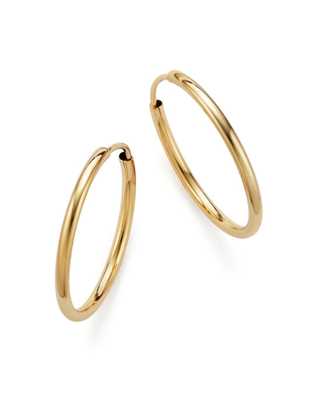 Lyst Bloomingdale S 14k Yellow Gold Endless Hoop Earrings In Metallic Bloomingdale S Metallic 14k Yellow Gold Endless Hoop Earrings Lyst View Fullscreen