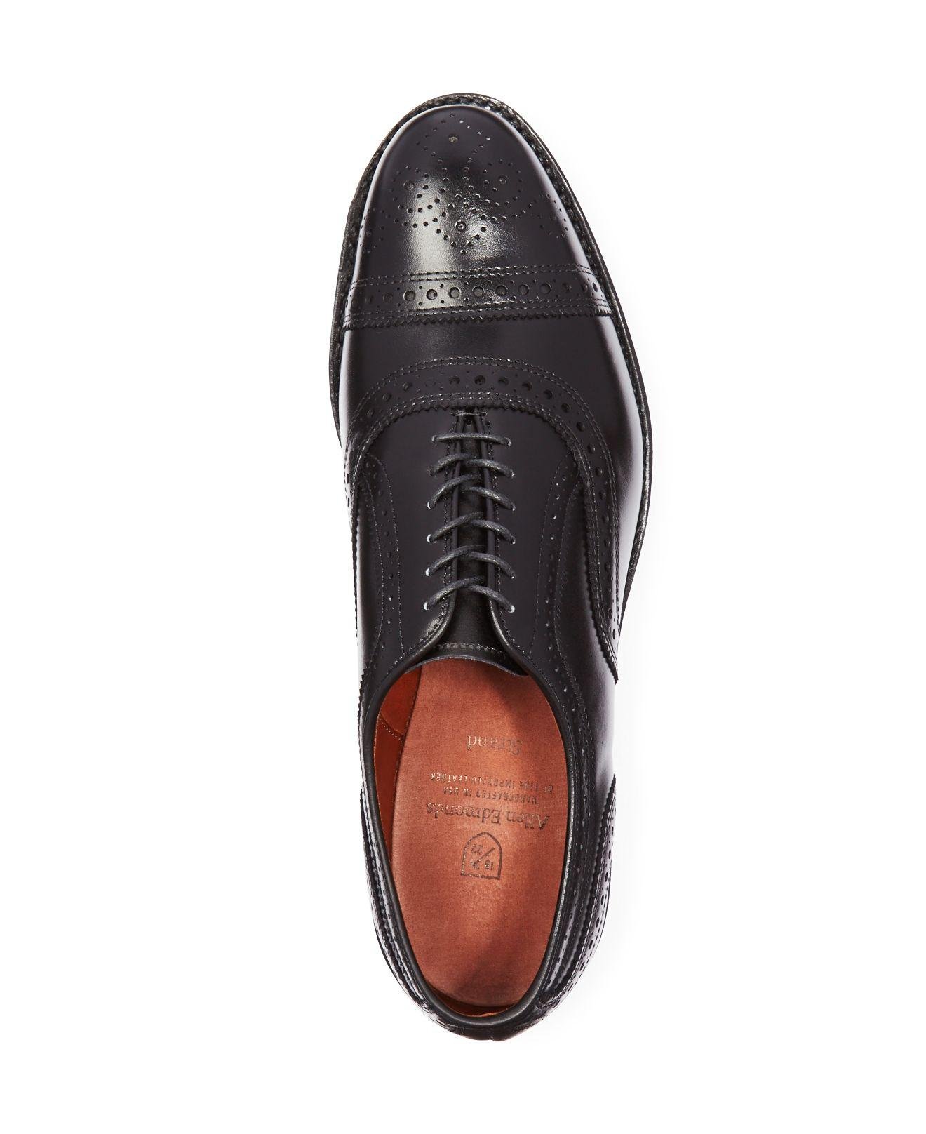 Allen Edmonds Strand Cap Toe Oxfords in Black for Men - Lyst