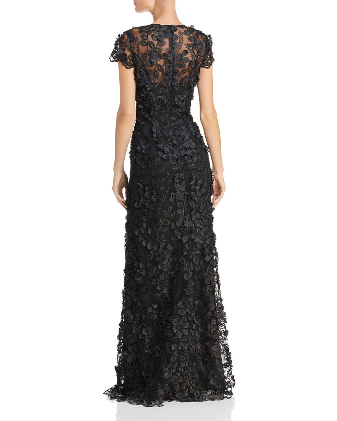 carmen marc valvo infusion floral appliqué gown