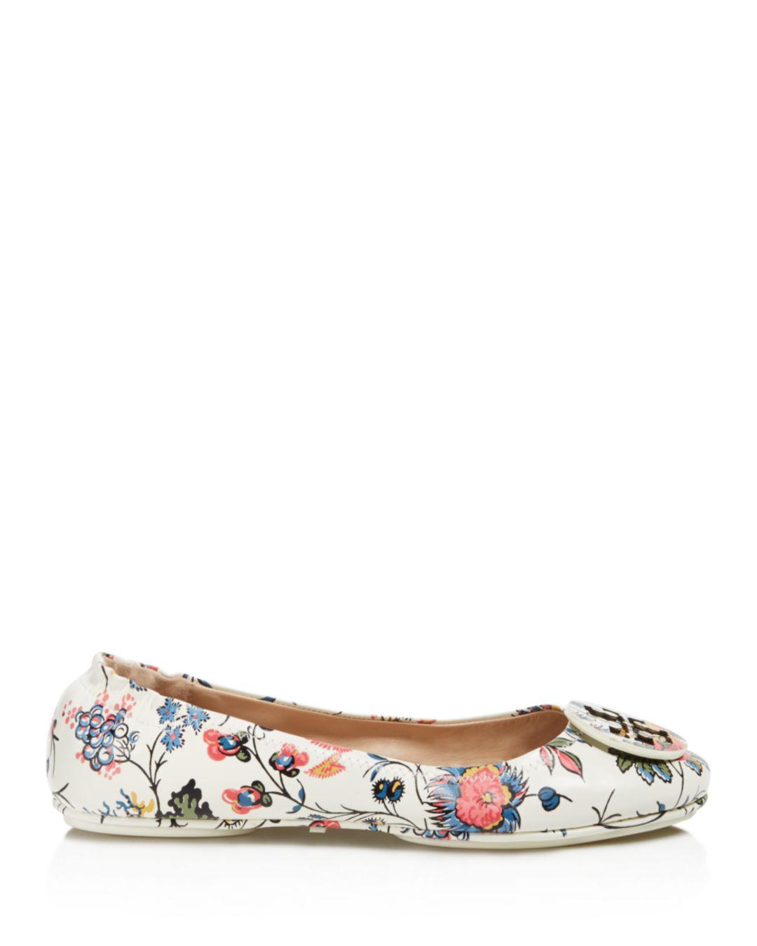 Lyst - Tory Burch Minnie Floral Print Travel Ballet Flat