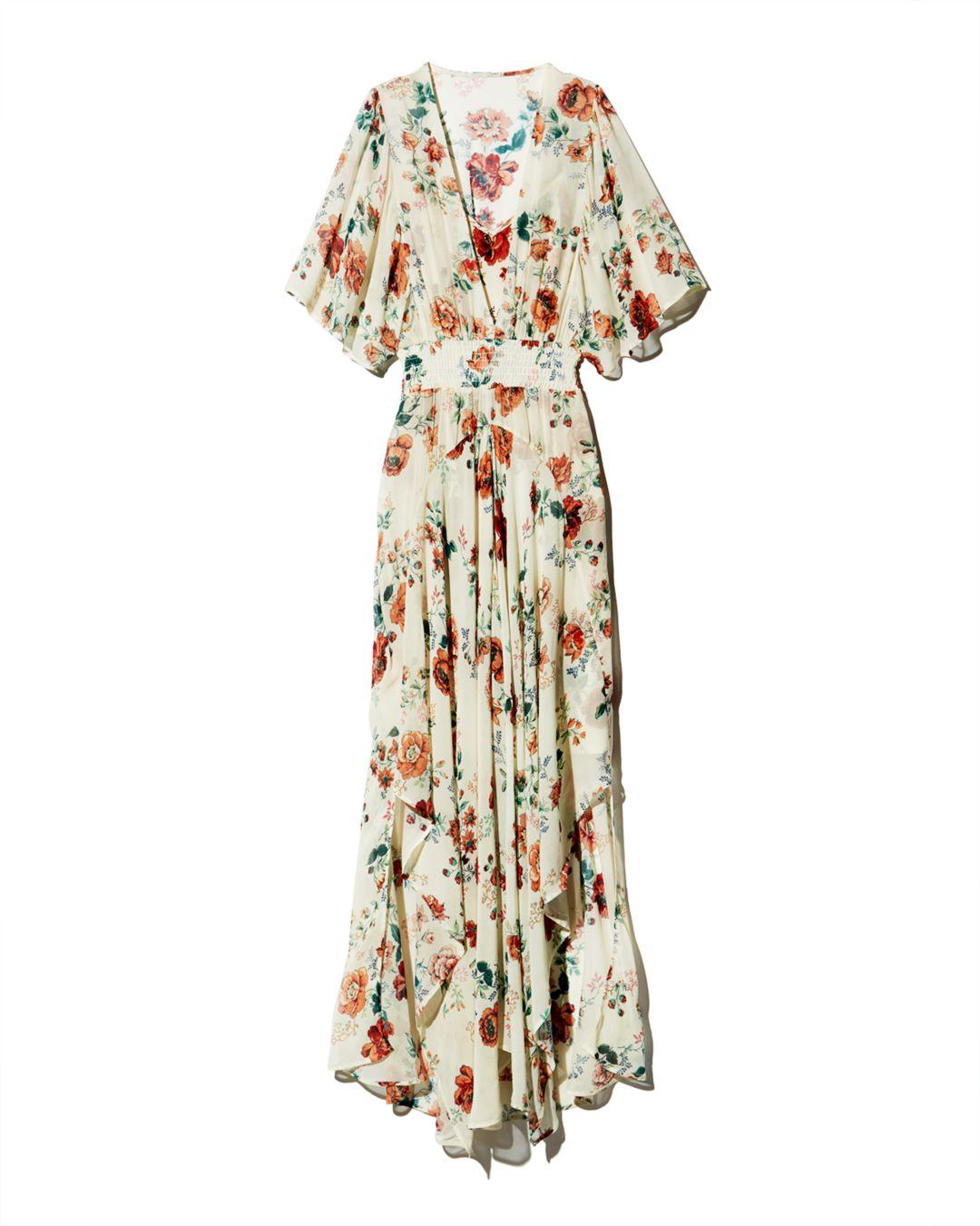 Lyst - Maje Rachelle Asymmetric Floral-print Maxi Dress