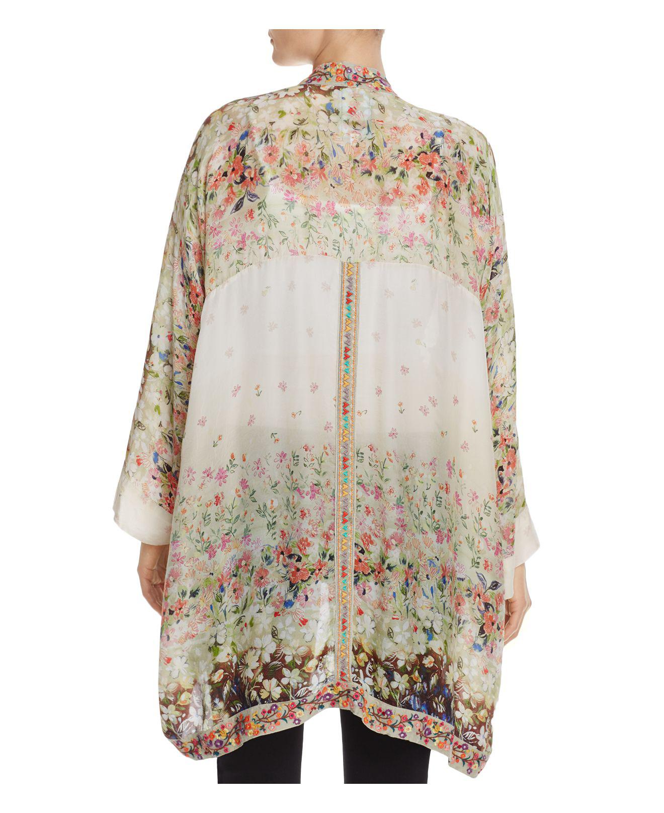 Lyst - Johnny Was Silk Floral Kimono