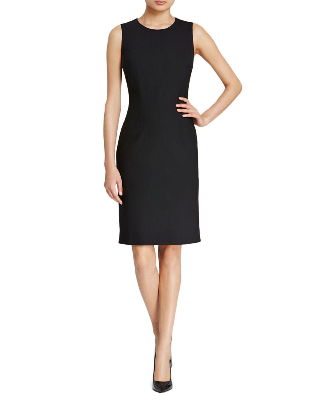 Lyst - BOSS Dirusa Fundamental Sheath Dress in Black