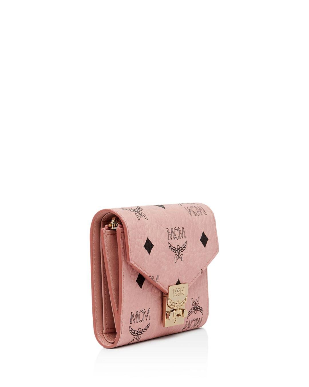 MCM Patricia Wallet in Pink - Lyst