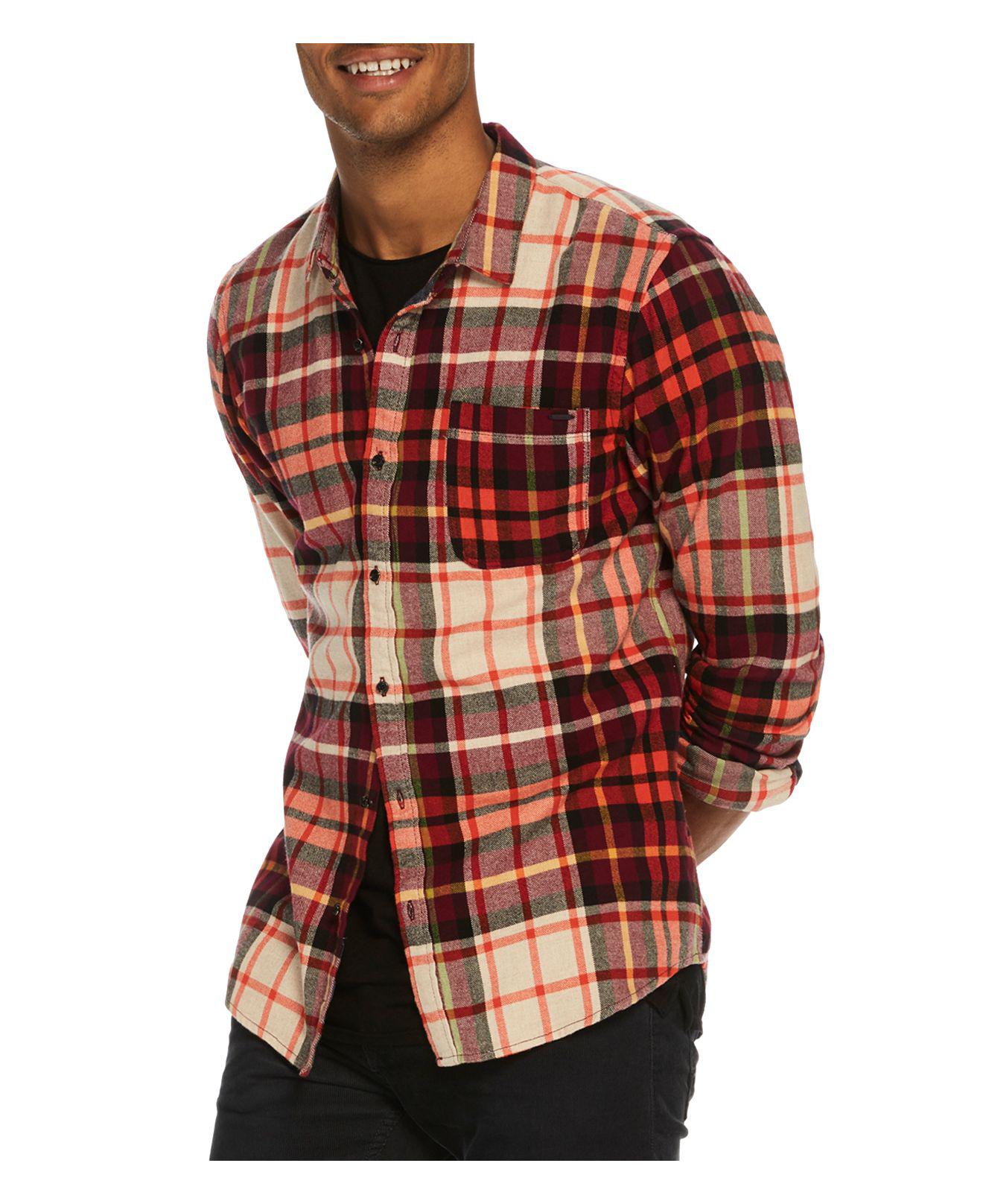 Lyst - Scotch & Soda Flannel Regular Fit Shirt in Red for Men