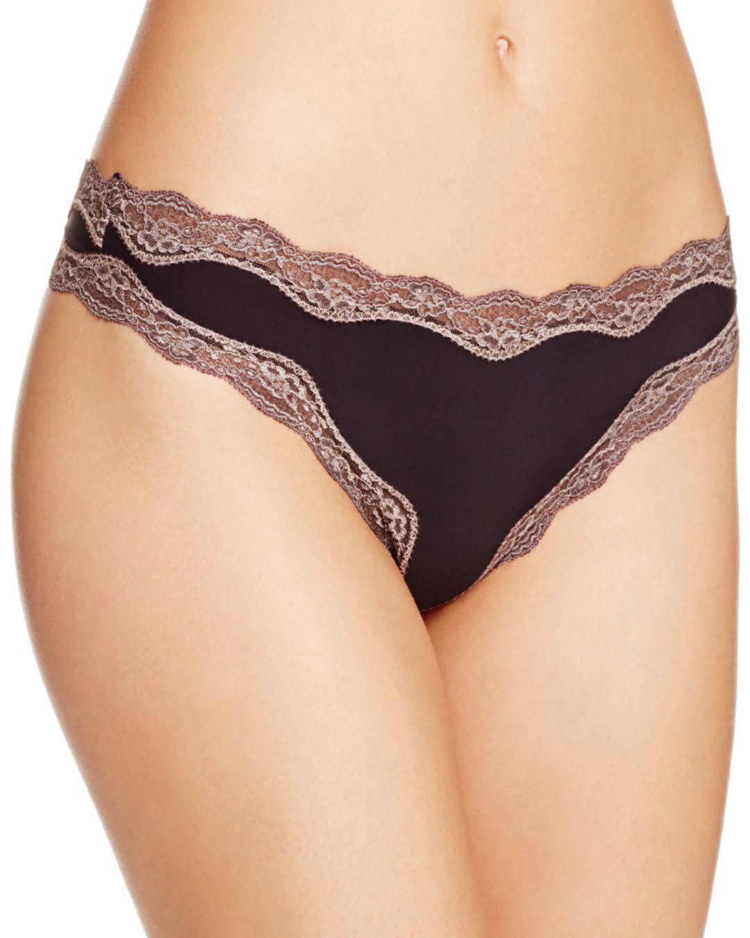 Lyst Calvin Klein Coquette Thong In Bla