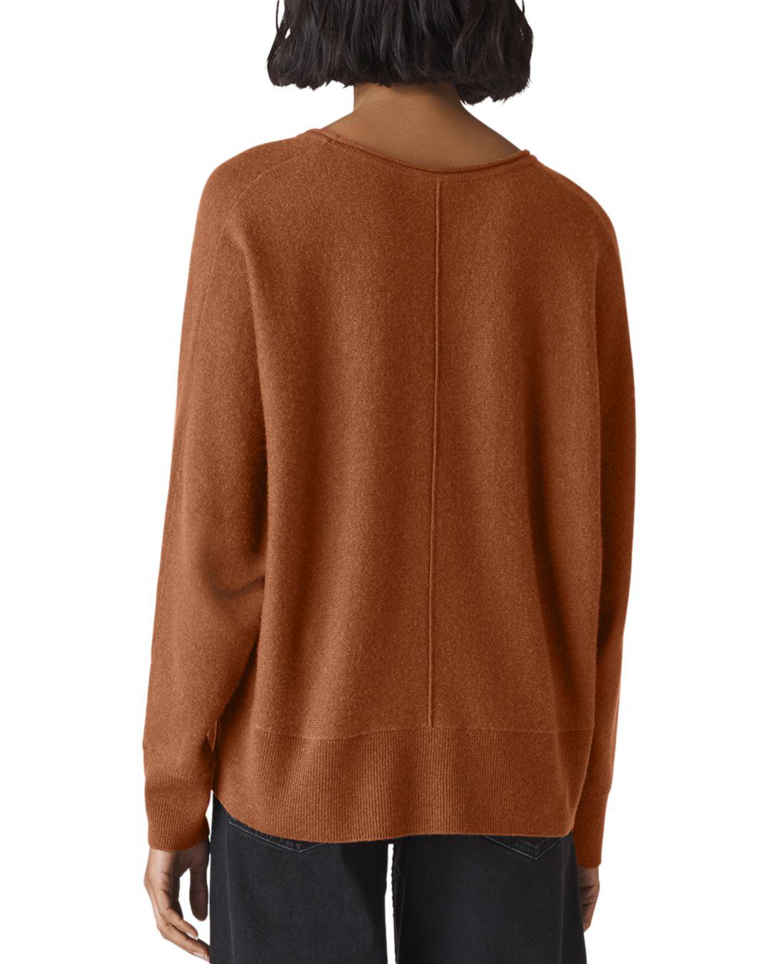 Whistles Relaxed Cashmere Jumper in Camel (Brown) - Lyst