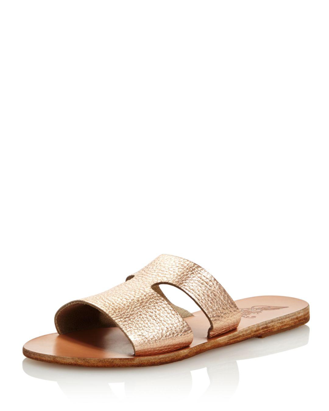 Lyst - Ancient Greek Sandals Women's Apteros Flat Slide ...