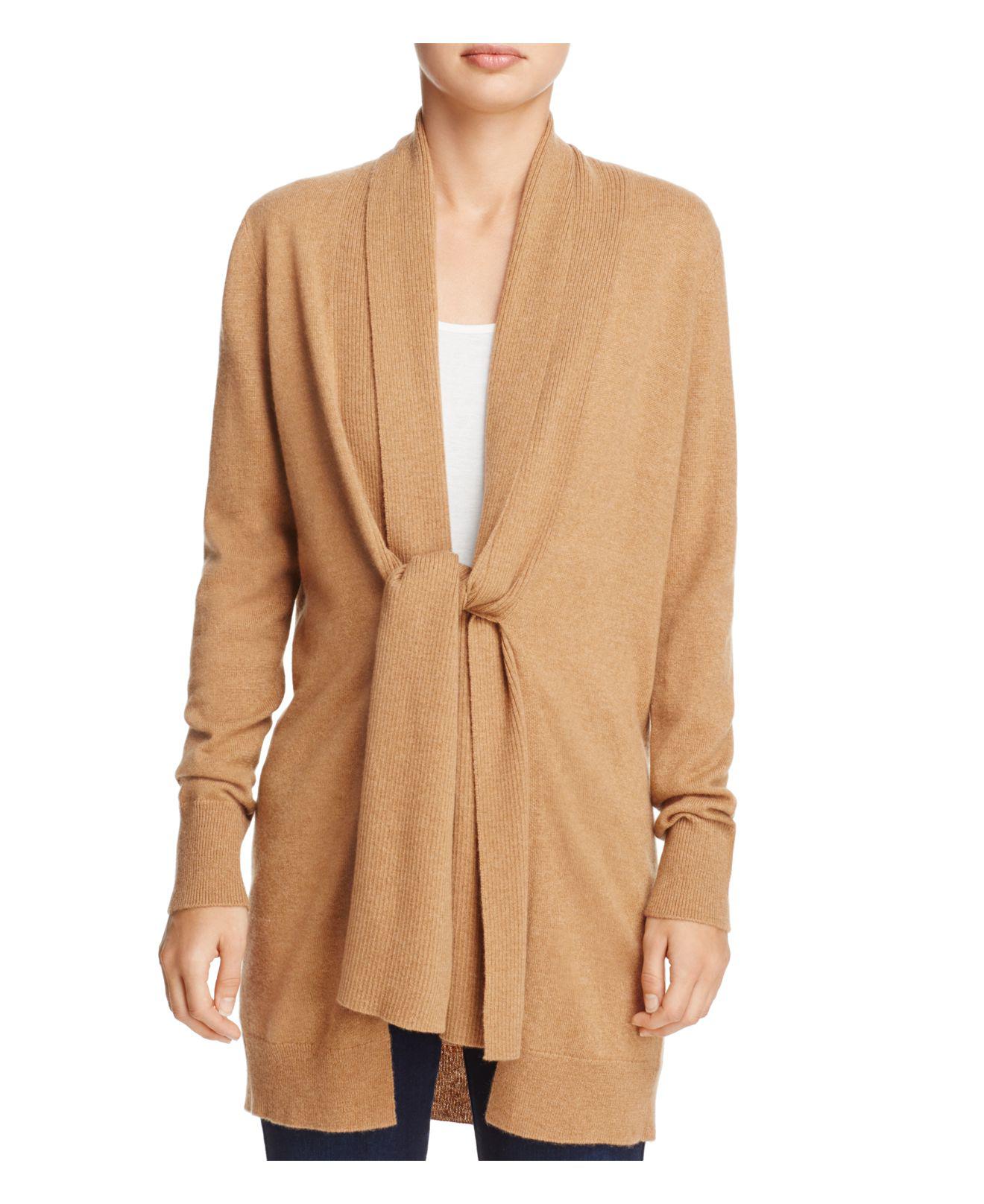 Theory Tie-front Cashmere Cardigan - Lyst