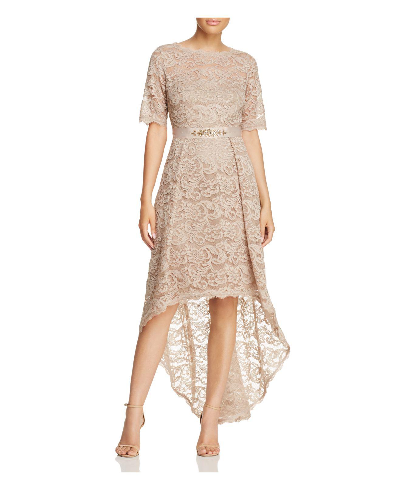 Lyst - Adrianna Papell High/low Lace Dress