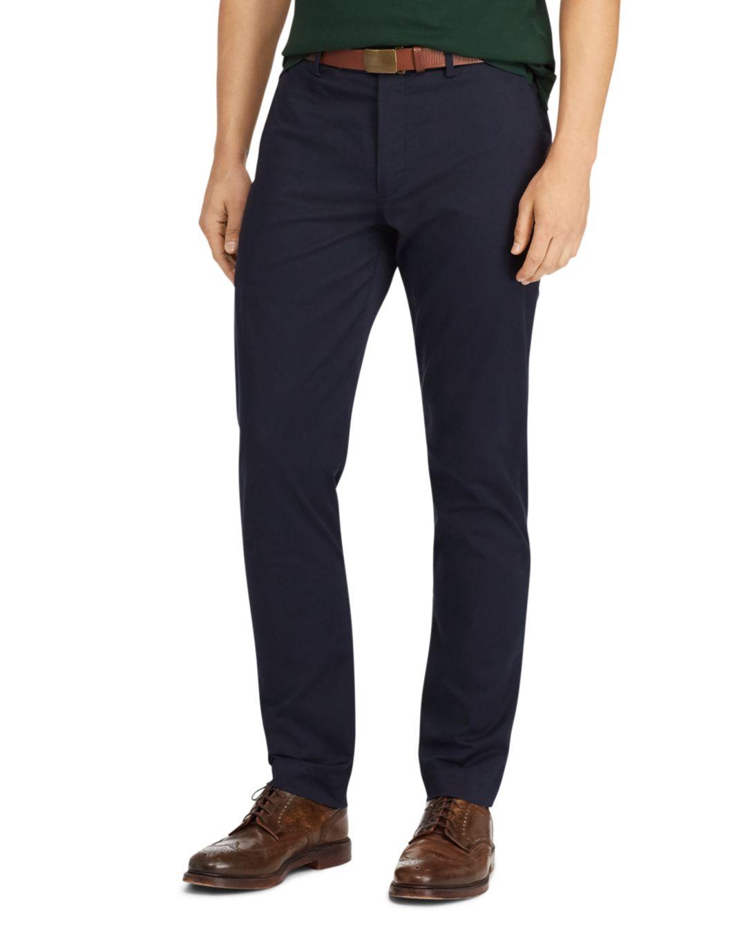 Lyst - Polo Ralph Lauren Military Stretch Straight Fit Chinos in Blue ...