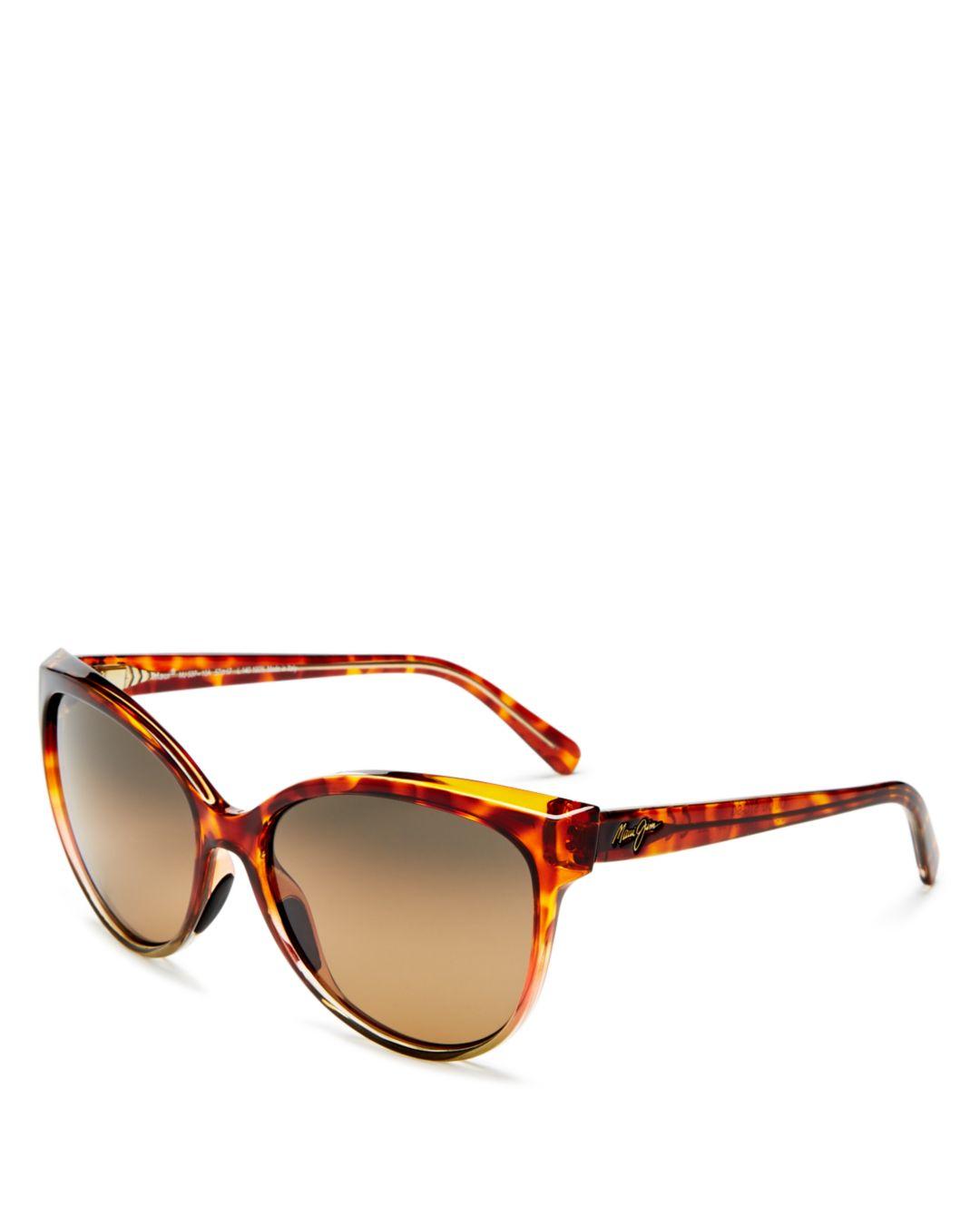 Maui Jim Women's Olu Olu Polarized Cat Eye Sunglasses in Brown Lyst