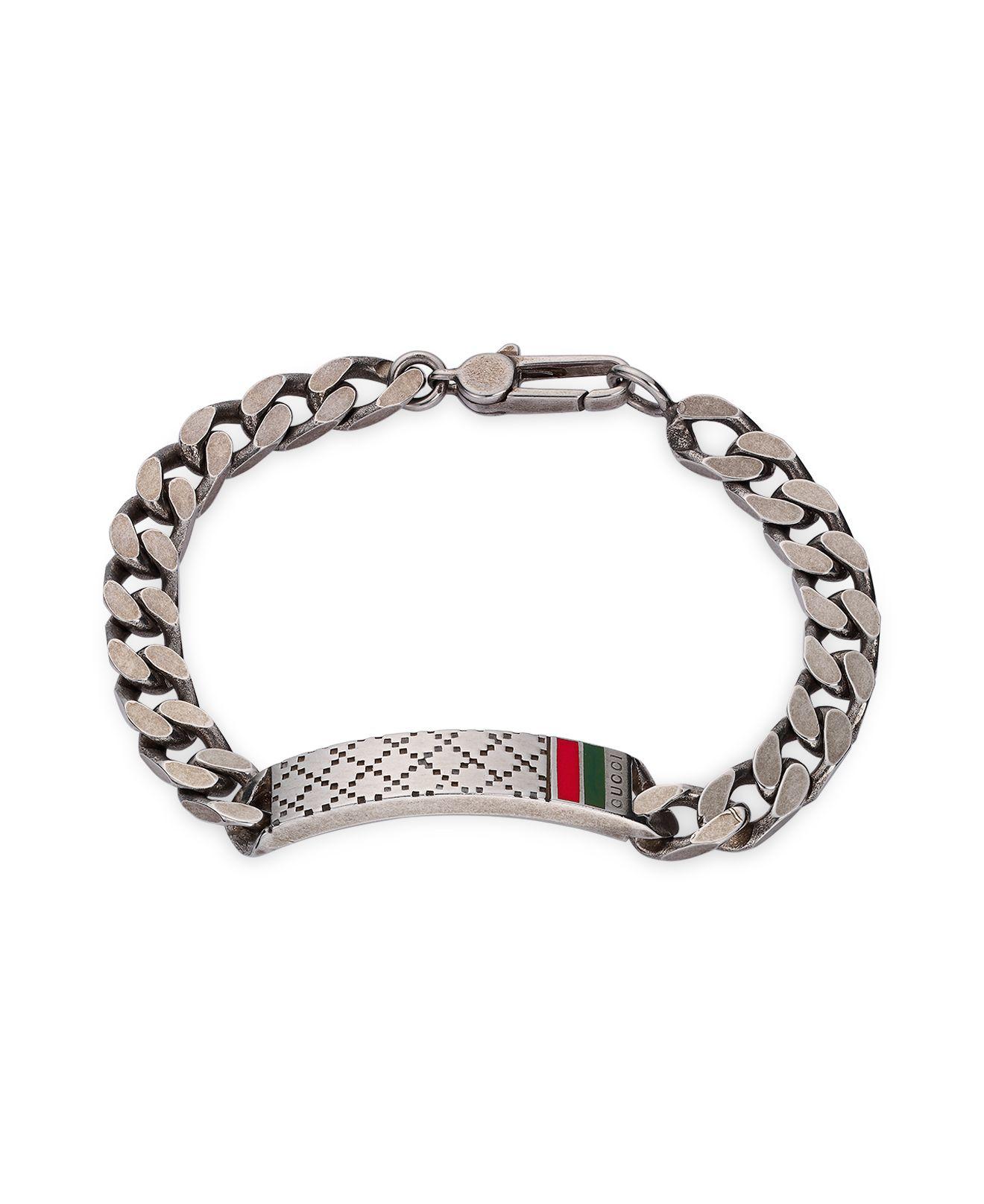 Lyst - Gucci Men's Bracelet With Diamantissima Motif in Metallic for Men