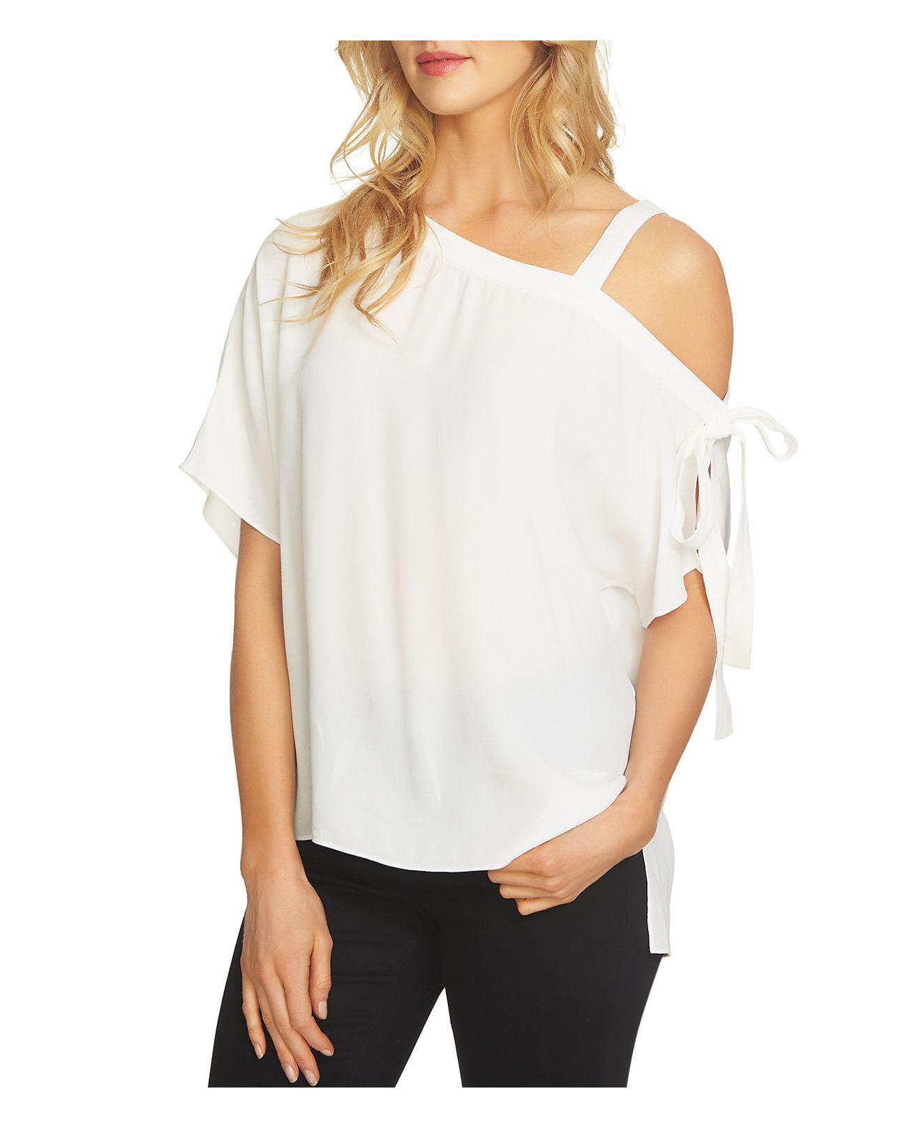 Lyst - 1.State One-shoulder Tie Blouse in White