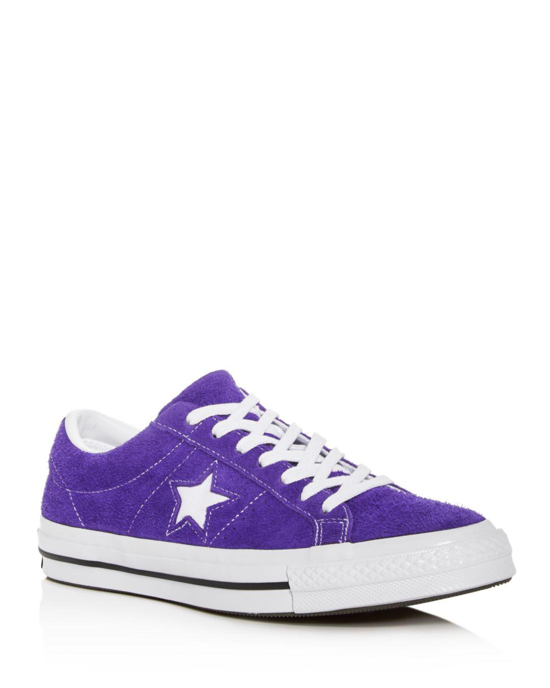 Lyst - Converse Men's One Star Court Suede Lace Up Sneakers in Purple ...