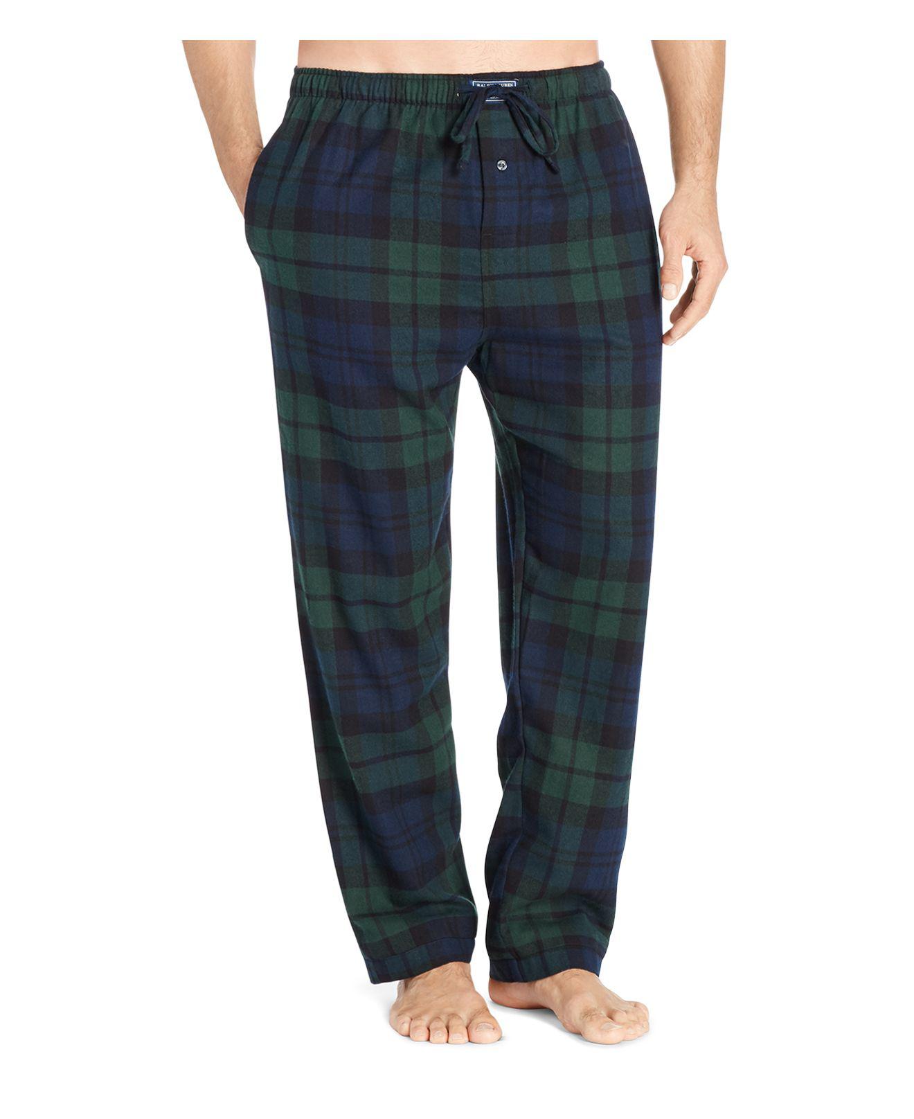 Polo ralph lauren Black Watch Plaid Flannel Pajama Pants in Blue for ...