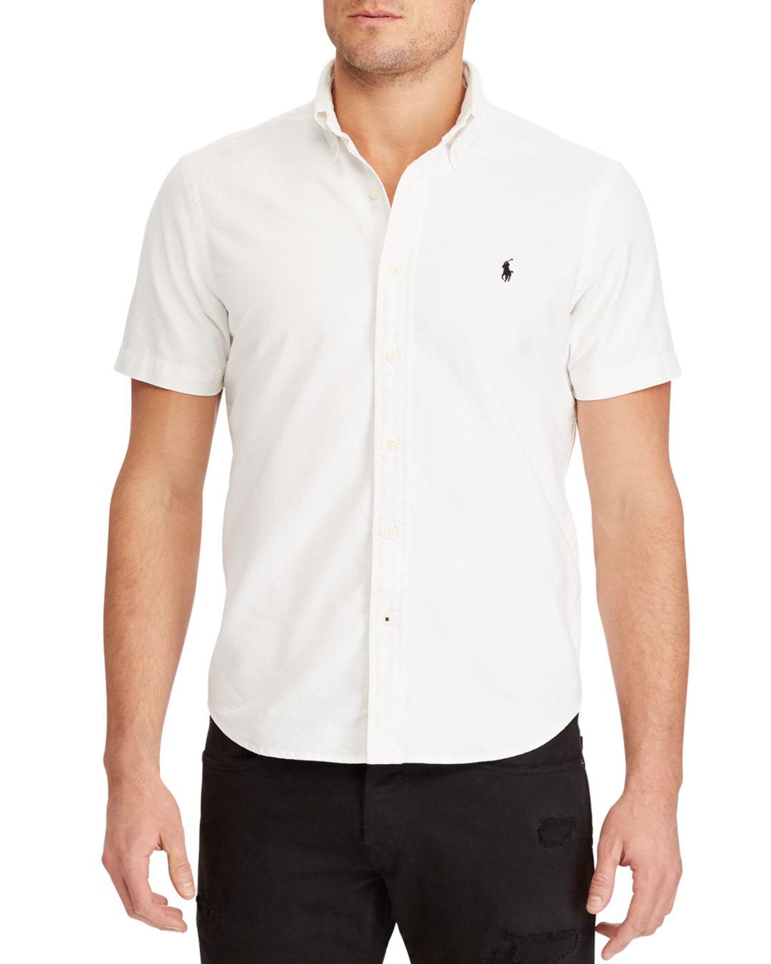 Lyst - Polo Ralph Lauren Cotton Classic Fit Button-down Shirt in White ...
