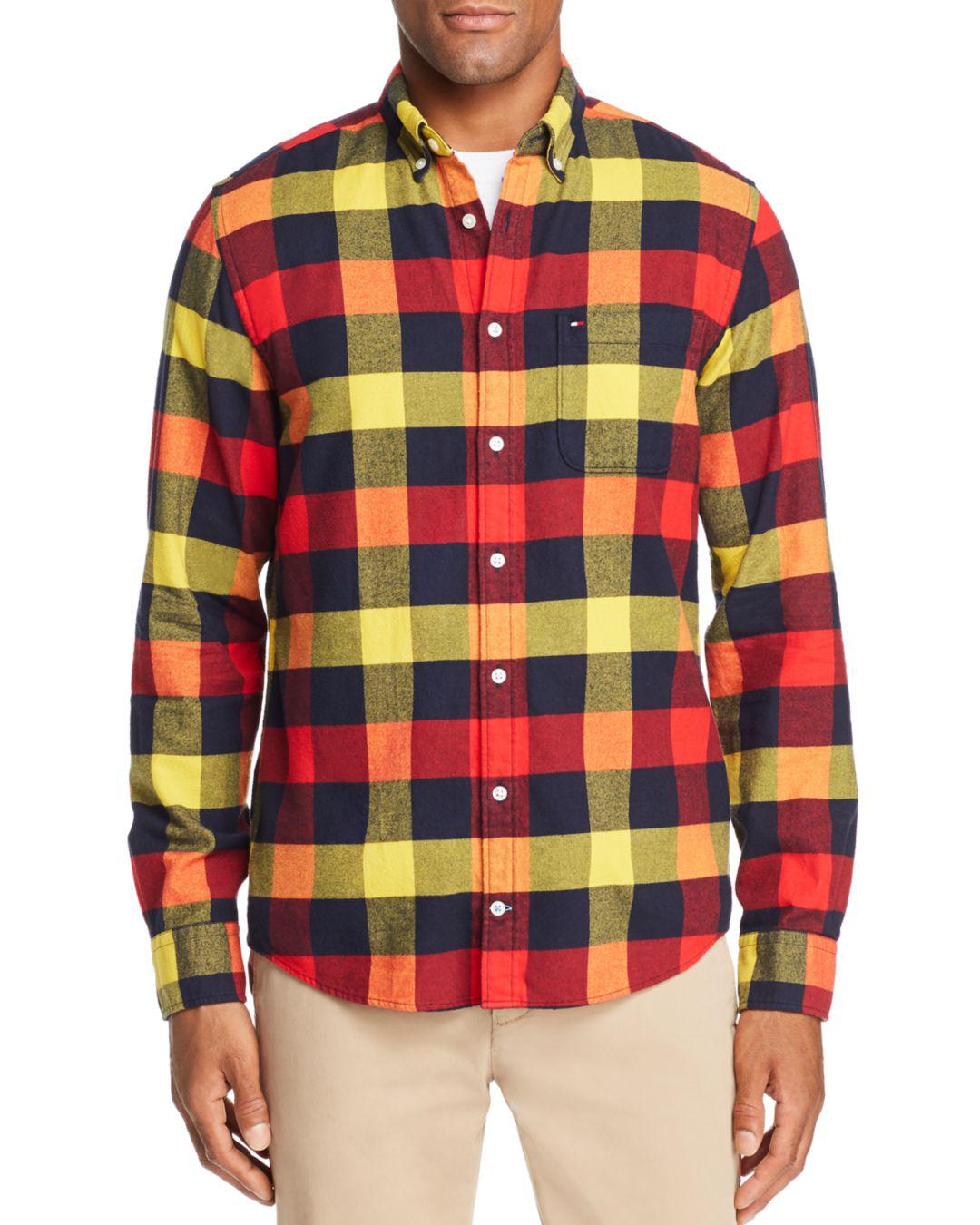 Tommy Hilfiger Buffalo Check Flannel Button-down Shirt for Men - Lyst