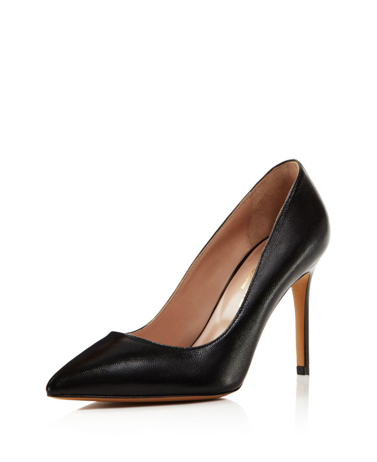 Charles David Genesis Leather Pointed Toe High Heel Pumps Black Women Charles David Genesis Leather Pointed Toe High Heel Pumps Black Women