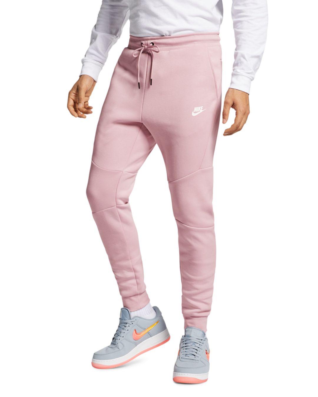 Nike Tech Fleece Jogger Pants In Pink For Men Lyst
