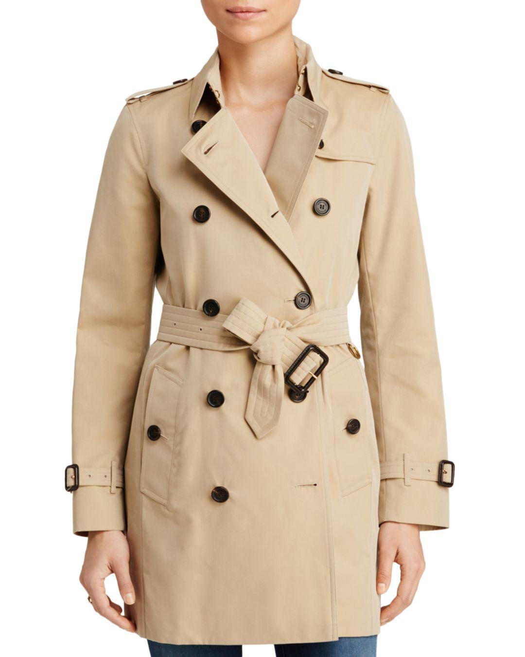 Lyst - Burberry Kensington Mid-length Heritage Cotton Trench Coat in ...