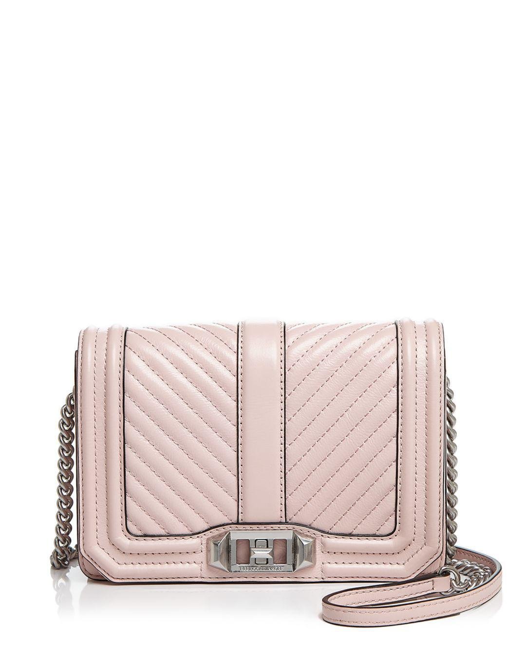 rebecca minkoff love chevron quilted small leather crossbody