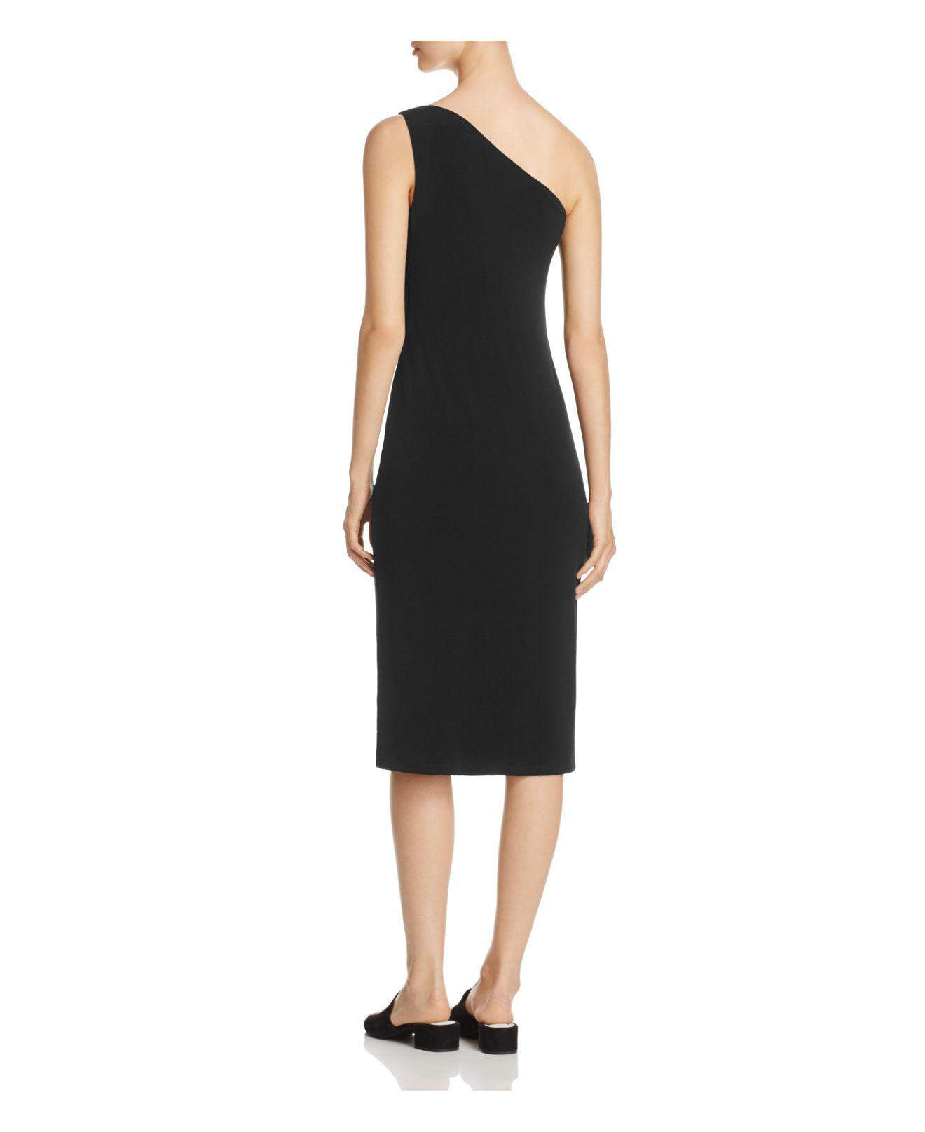 Calvin Klein One Shoulder Dress in Black - Lyst